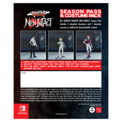 HUNTER×HUNTER NEN×IMPACT Limited Edition (Nintendo Switch)