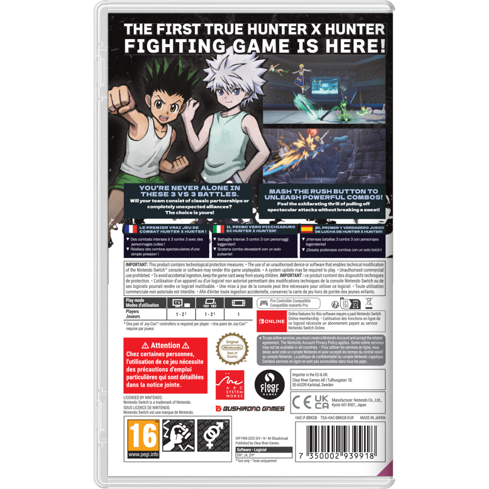 HUNTER×HUNTER NEN×IMPACT Limited Edition (Nintendo Switch) – Clear HUNTER×HUNTER NEN×IMPACT Limited Edition (Nintendo Switch) – Clear